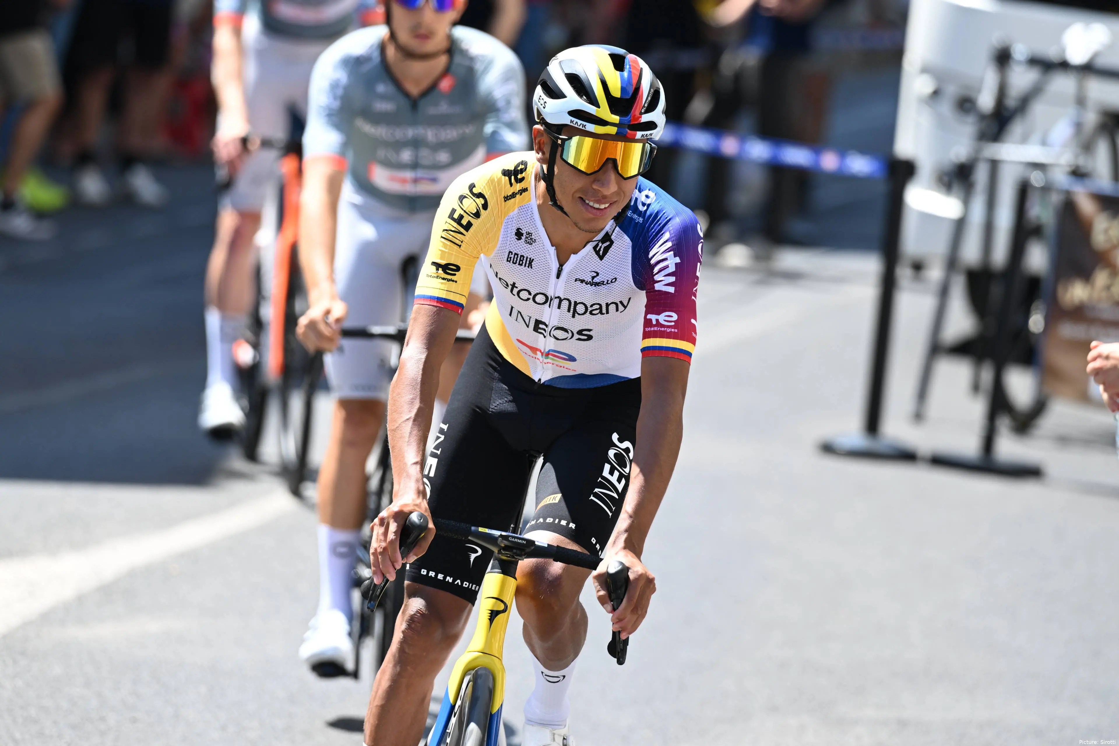 Egan Bernal on Stage 10 of the 2026 Tour de France
