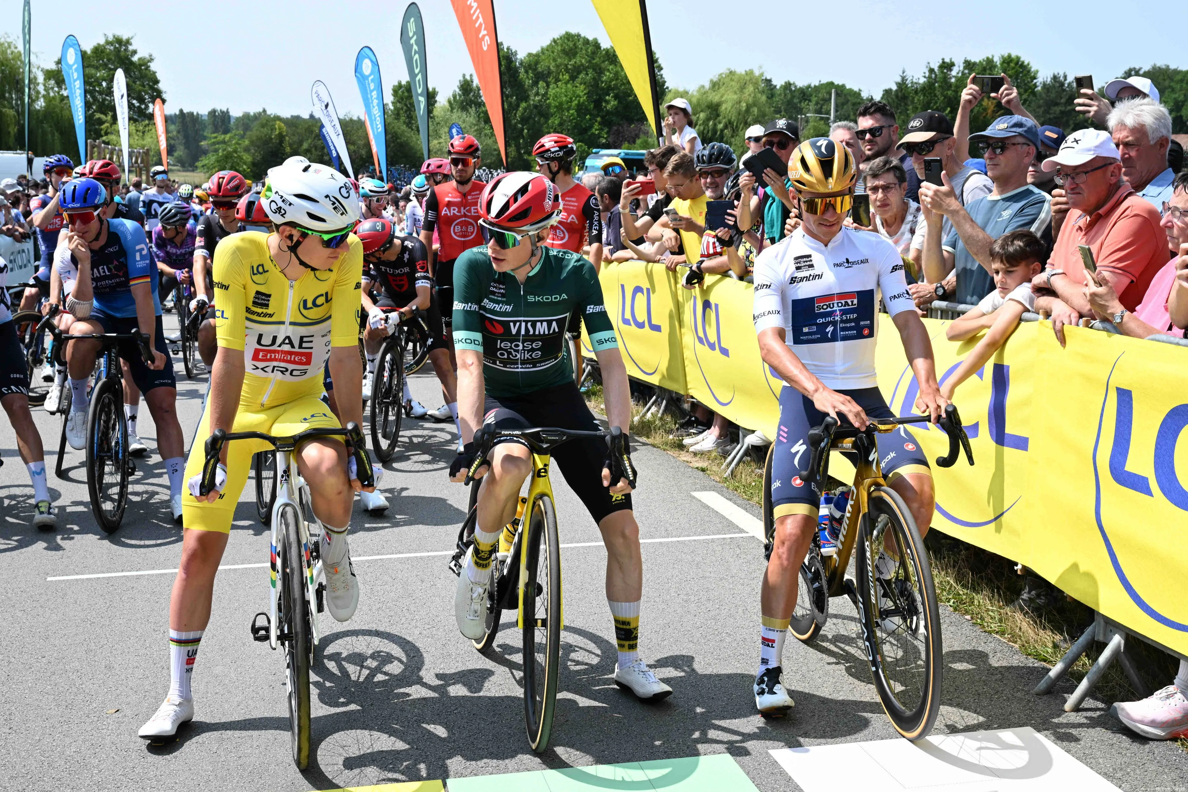 pogacar vingegaard evenepoel