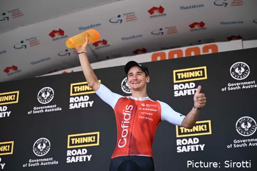 Bryan Coquard, celebrando una victoria con Cofidis