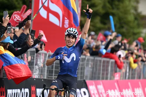 Einer Rubio, ganador de etapa en el Giro de Italia 2023.