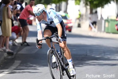 Oier Lazkano, en su última temporada en Movistar Team.&nbsp;
