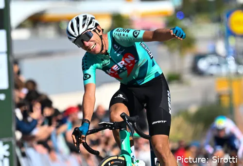 Diego Uriarte, ganador de etapa en la Vuelta a Andalucía 2025.&nbsp;