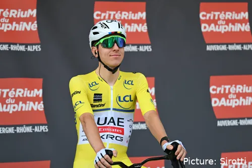 Tadej Pogacar, reciente ganador del Critérium du Dauphiné 2025