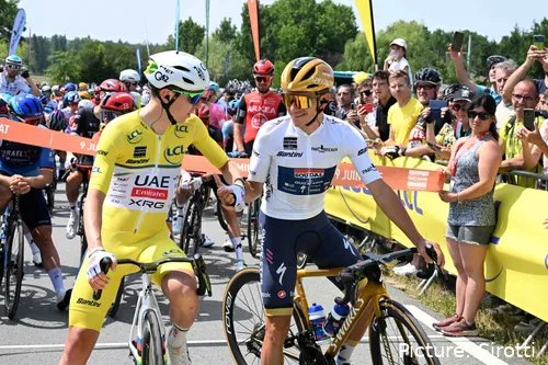 Tadej Pogacar y Remco Evenepoel en el Tour de Francia