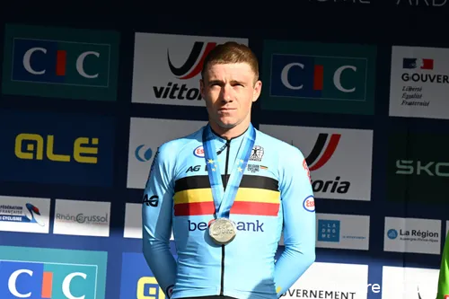 Remco Evenepoel se conformó con la plata en el Campeonato de Europa.