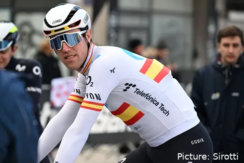 Oier Lazkano, en su etapa como ciclista de Movistar Team