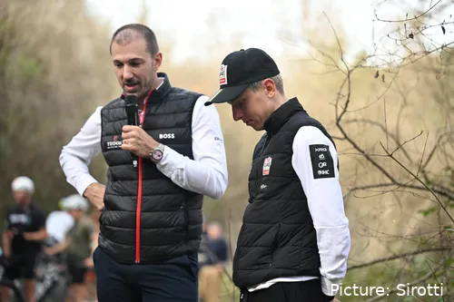 Fabian Cancellara and Tadej Pogacar