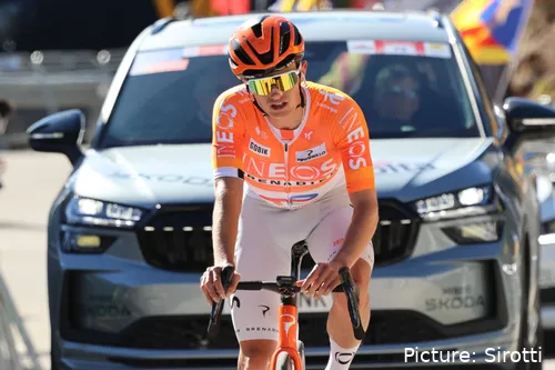 Oscar Onley, en la Volta a Catalunya 2026 con INEOS.