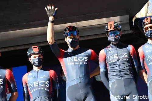 Filippo Ganna at the start of Etoile de Bessèges