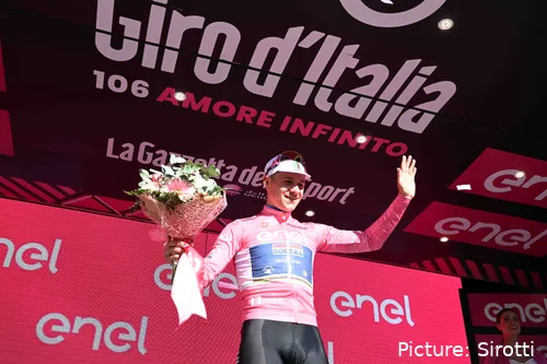 Evenepoel was in the Maglia Rosa in 2023 before abandoning due to Covid