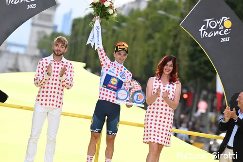 Ciccone won the polka-dot jersey at the 2023 Tour de France