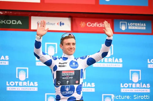 Evenepoel recuperou para ganhar a camisola da montanha na Vuelta de 2023, depois de ter estourado na etapa 13
