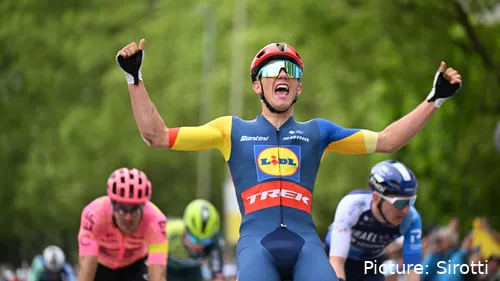 Thibau Nys racing for Lidl-Trek