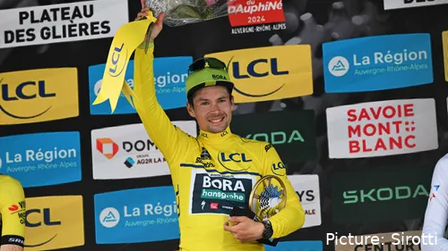 Primož Roglič vence o Critérium du Dauphiné