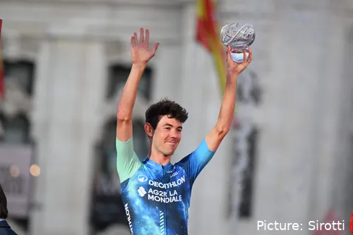 O'Connor celebrating on the final podium