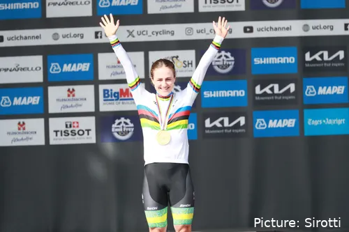 Brown already took the Rainbow Jersey in the individual time trial earlier this week