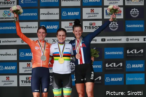 Demi Vollering conquistou a prata no contrarrelógio de Zurique