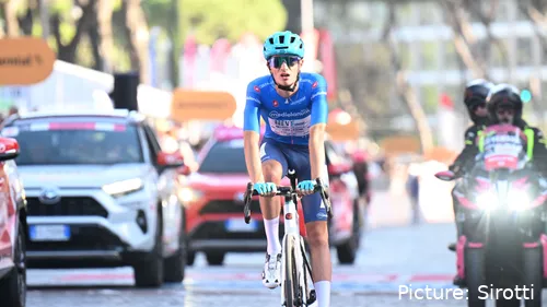 Giulio Pellizzari during the Giro in 2024