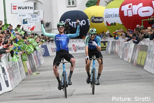 Paul Seixas gifted a stage victory to teammate Nicolas Prodhomme at Tour of the Alpes