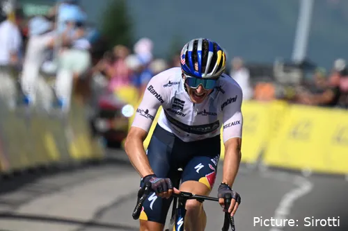 Florian Lipowitz, 3rd overall at the Dauphiné