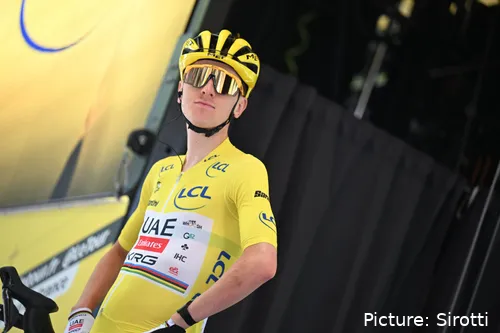 Tadej Pogacar continues strongly in the yellow jersey