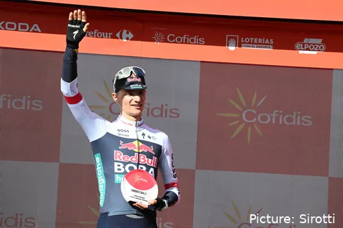 Giulio Pellizzari was much happier after yesterday's stage