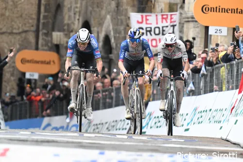 Mathieu van der Poel, Giulio Pellizzari and Isaac del Toro