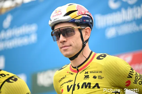 Wout van Aert ahead of stage 2 at the 2026 Tirreno-Adriatico