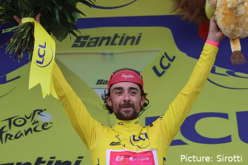 Healy ist der erste Ire seit 38 Jahren, der das Gelbe Trikot trägt