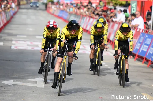 Team Visma | Lease a Bike beim Mannschaftszeitfahren der Vuelta a España 2025