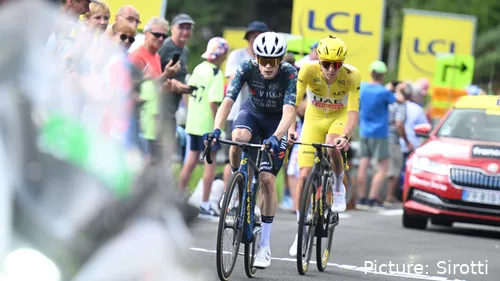 Tadej Pogacar en Jonas Vingegaard in de Tour de France 2024. @Imago