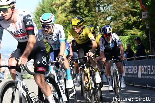 Cian Uijtdebroeks maakte indruk in de Giro dell'Emilia. @Sirotti