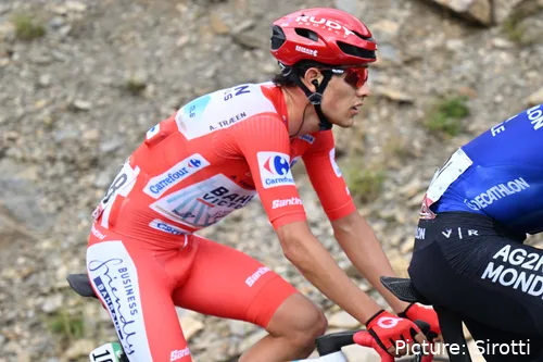 Traeen droeg de rode trui in La Vuelta 2025