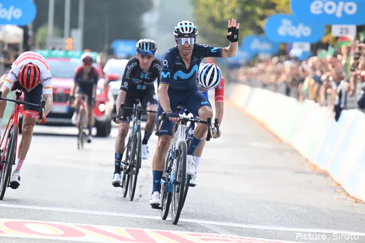 Alejandro Valverde, en una de sus últimas carreras.