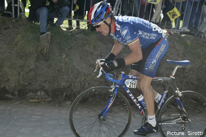 Lance Armstrong, en plena acción