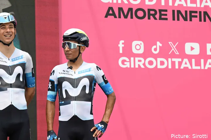 Nairo Quintana, en la presentación del Giro 2025
