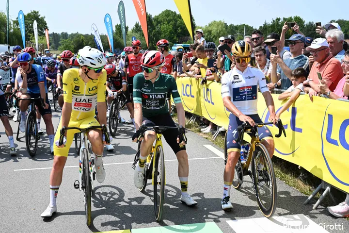 Pogacar, Vingegaard y Evenepoel en el Criterium du Dauphiné 2025