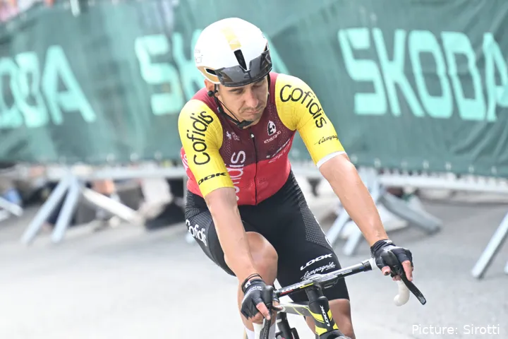 Bryan Coquard, en acción con Cofidis