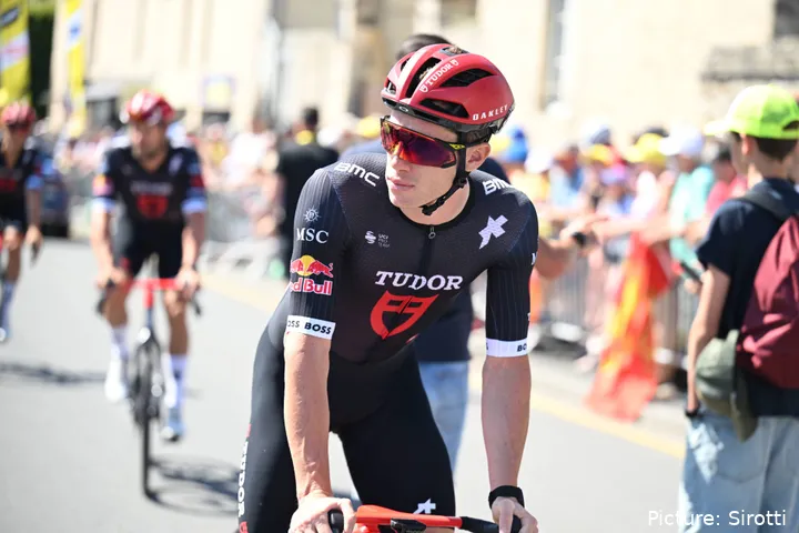 Alberto Dainese, con el maillot del Tudor Pro Cycling Team