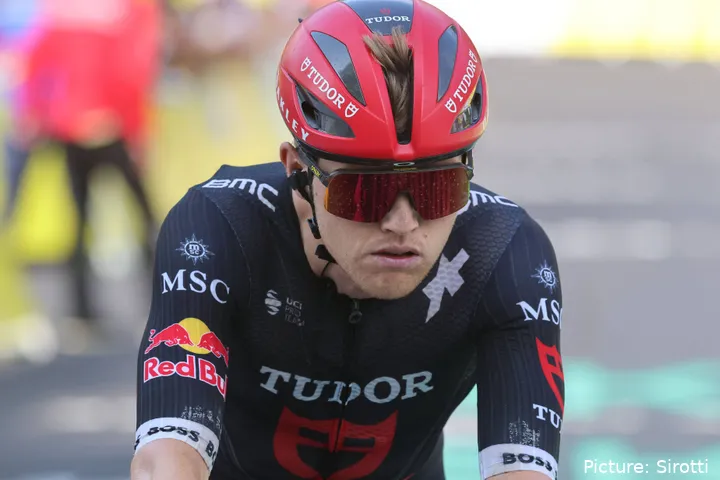 Michael Storer, ciclista de Tudor, durante el pasado Tour de Francia.&nbsp;