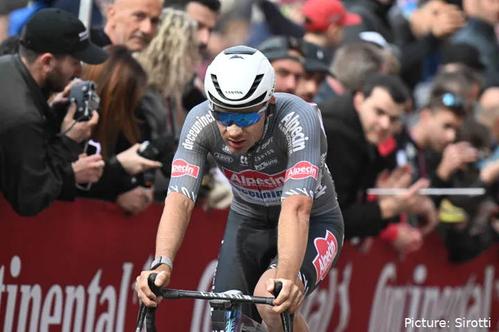 Gianni Vermeersch, en plena acción.