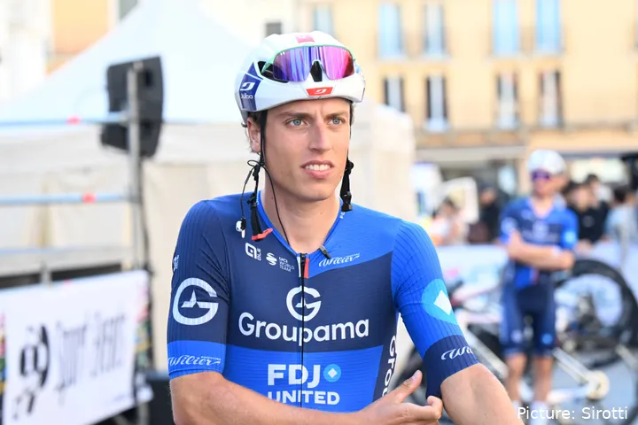 Lorenzo Germani, en la temporada 2025 con el Groupama - FDJ United