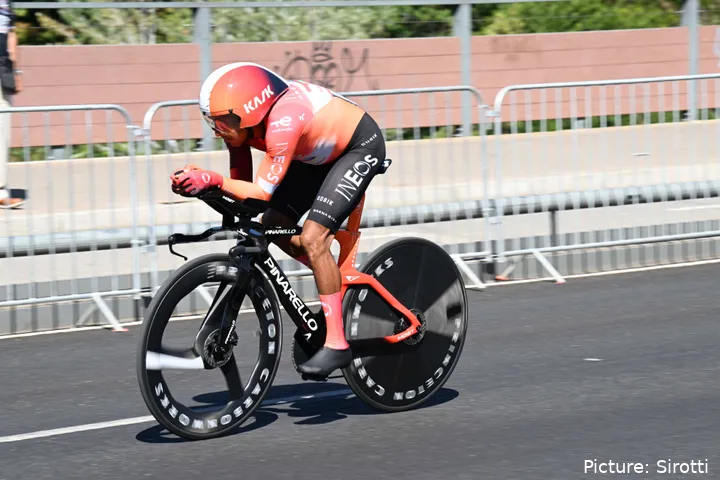 Brandon Rivera, ciclista de INEOS, en la Vuelta a España