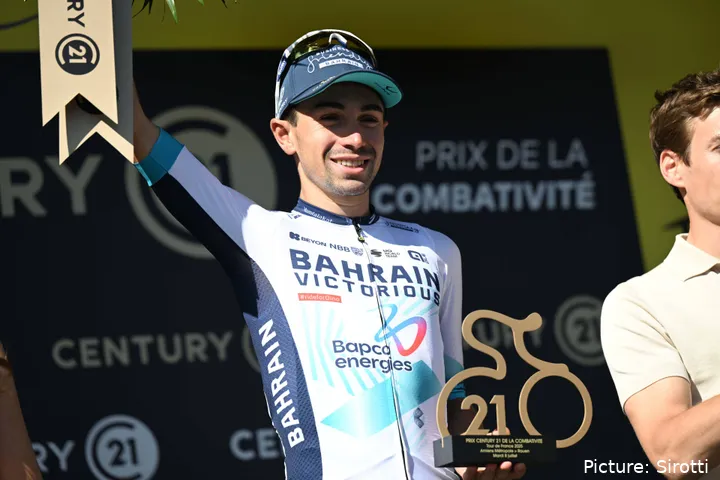 Lenny Martínez, estrella de Bahrain Victorious.