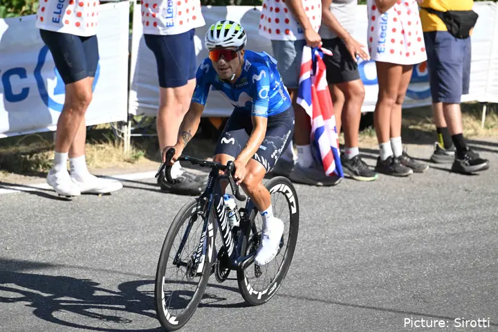 Jefferson Cepeda, en el Tour de Francia 2026 con Movistar Team.