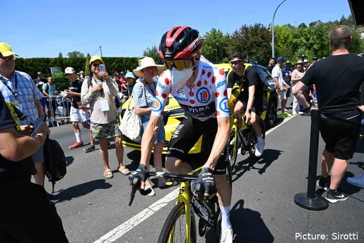 Jonas Vingegaard antes de la etapa 9 del Tour de Francia 2026