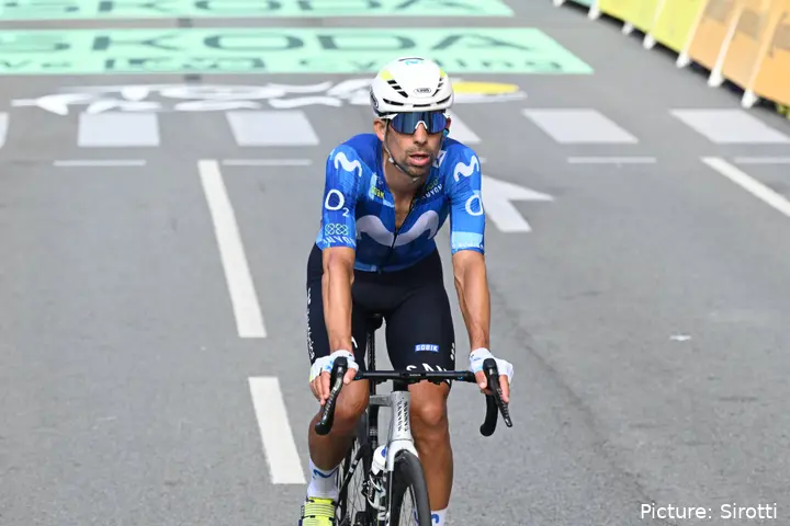 Nelson Oliveira, en el Tour de Francia 2026 con Movistar Team.