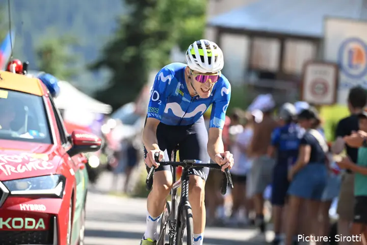 Pablo Castrillo, en el Tour de Francia 2026 con Movistar Team.
