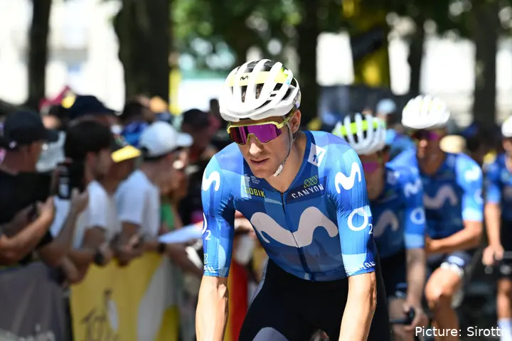 Pablo Castrillo, ciclista de Movistar en el Tour de Francia 2026.