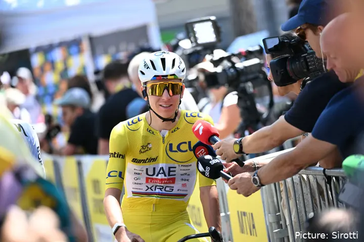 Tadej Pogacar at the Tour de France